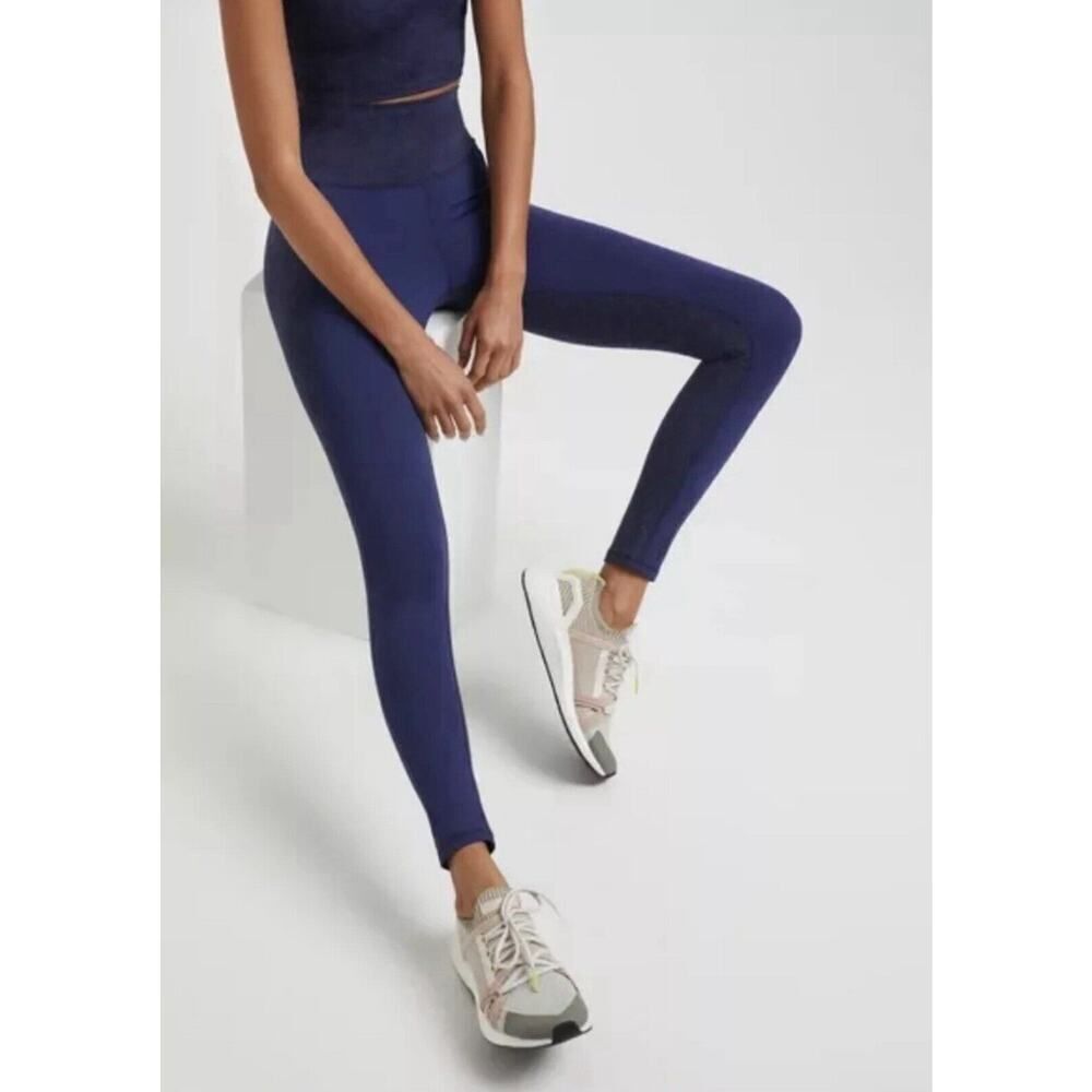 Terez athletic Women's black and blue High Rise Leggings Size Medium M